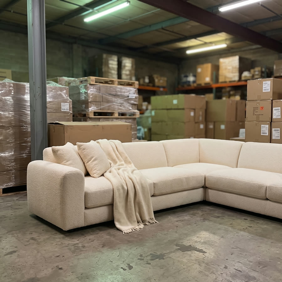 Warehouse listing photo of the sectional sofa