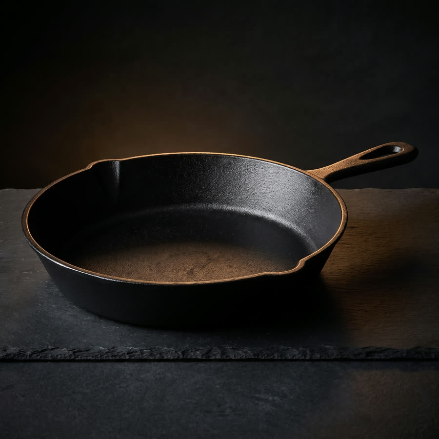 Editorial cast iron cookware still life